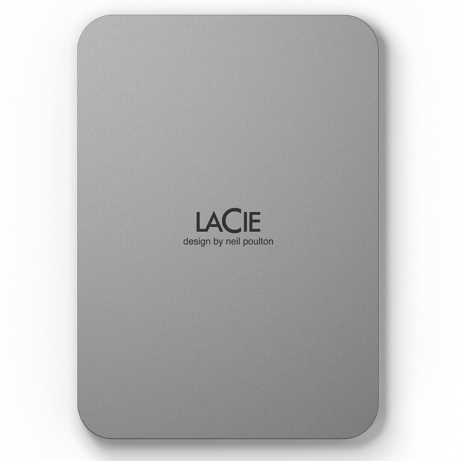 LaCie Mobile Drive V2 4TB — slim design, USB‑C Portable External Hard Drive, 2.5‑inch, Moon Silver, for Mac & Windows — Rescue Data Recovery included