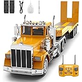 KIDMARKT 39.6" Giant RC Semi-Trailer Truck for Kids | 16-Channel Remote Control Transport Truck with Lights &amp; Sounds, Rechargeable Construction Vehicle Toy, Birthday Gifts for Boys Ages 6+(2026 New)