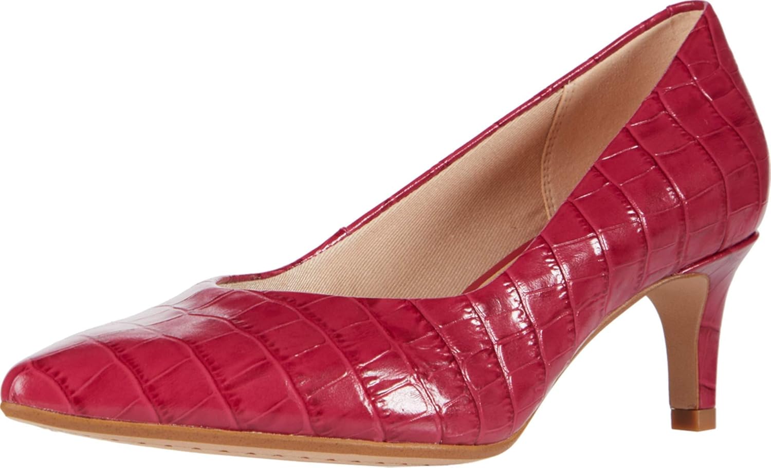 clarks red pumps