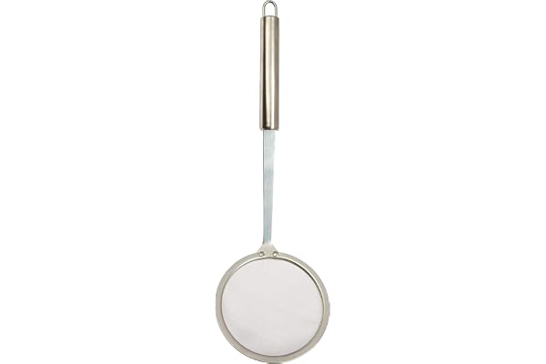 Swify Fat Spoon, Stainless Steel Fine Mesh Strainer Hot Pot Skimmer for Foam Grease Oil Skimming
