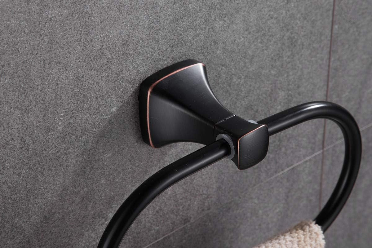 AUKTOPT AR1816 Bathroom Hardware Accessory Towel Ring, Oil Rubbed Bronze - - 