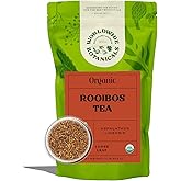 Worldwide Botanicals Organic Red Rooibos Tea – 1lb - 100% South African Aspalathus linearis – Loose Leaf, Cut and Sifted - Resealable Bag for Freshness, 1 Pound Bag