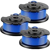 Kousika 3Pack .065" String Pre-Wound Spool Compatible with Hart Auto-Feed String Trimmer Cordless Trimmers and Cover Cap Replacement Part