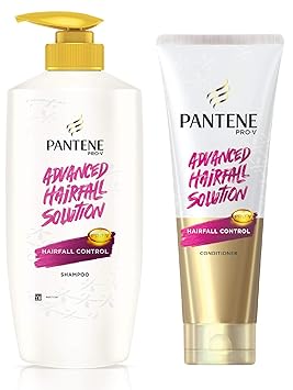 Pantene Hair Fall Control Shampoo and Conditioner (650ml, 180ml) - Advanced Hair Fall Solution