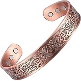 Copper Bracelet for Men 99.9% Pure Copper Magnetic Bangle with 6pcs 3500 Gauss Magnets, Copper Magnetic Bracelet for Men Copper Bracelets Jewelry Gift Gifts for Men Dad