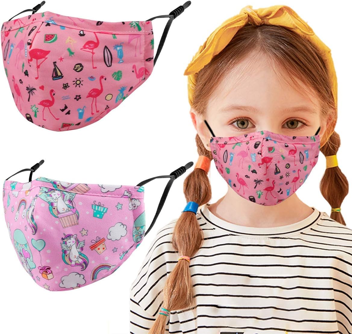 Kids Fabric Balaclava Bandana Cover, Reusable Washable Mask, Toddler Protection Protective Adjustable Headwear, Game Box Cotton Fashion Cloth for Face Toddler Protection Gifts for Girls Boys : Sports & Outdoors