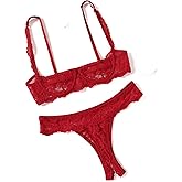 Avidlove Sexy Lingerie Set for Women Lace Bra and Panty Sets Underwire Push Up Lace Lingerie Set XS-XXL