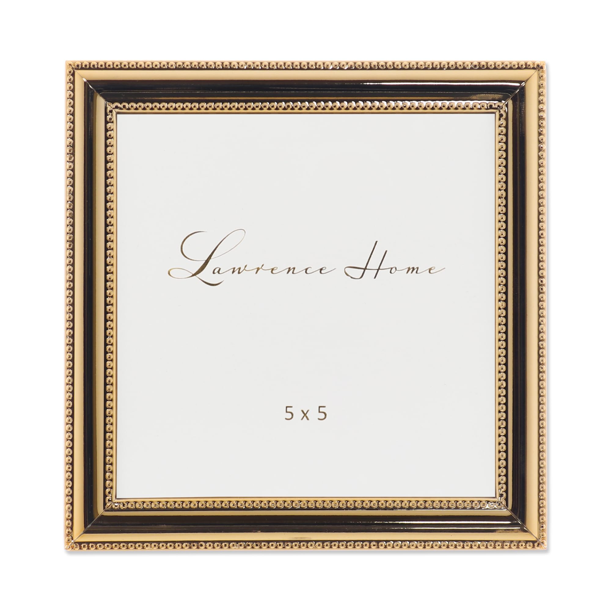 Lawrence Frames Classic Bead Frame, 5x5, Gold