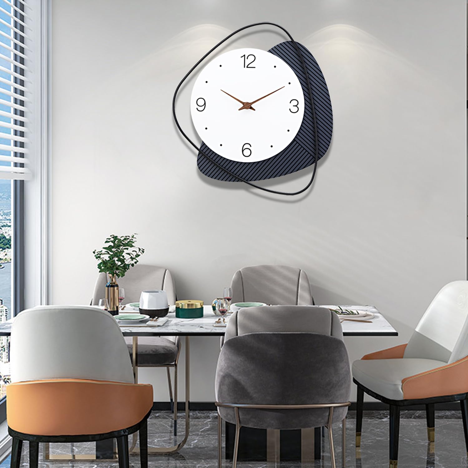 Photo 1 of *Missing Parts*
Dankeit Wall Clock,Silent Non-Ticking Quality Quartz Battery Operated, Large Wall Clock for Living Room,Kitchen,Home,Bathroom,Bedroom Wall Decor,14.5x16inch