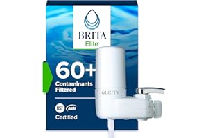 Brita Faucet Mount Water Filter System, White, No-Wait Filtration, Easy Install, Multi-Use Tap Water Filter for Kitchens, Bathrooms & Small Spaces