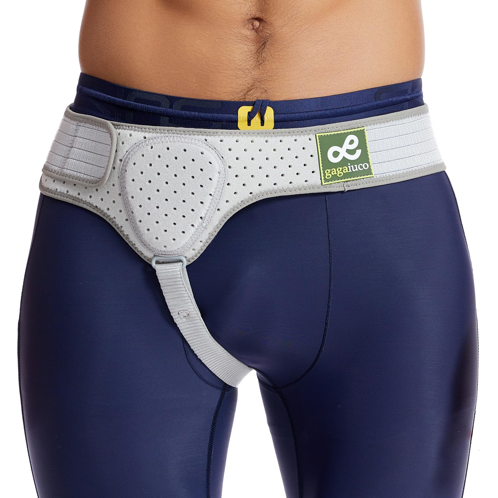 gagaiuco Hernia Belt Truss for Men and Women Left or Right Side Supportive Groin Pain with Removable Compression Pads for Pre or Post-Surgical, Femoral, Breathable Adjustable