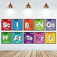10 Pcs Science Classroom Decoration Banner and Poster for Teachers Scientist Bulletin Board Set Science Posters Lab Cutout for Elementary Middle Preschool Office Supplies(Colorful)