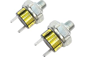 LLANNDER Pair Air Pressure Switch 120-150 PSI Pressure Switch 1/8"-27 NPT Male DC 12V 24V Air Compressor Pressure Switch Air Train Horn Switch 1/8 inch Thread
