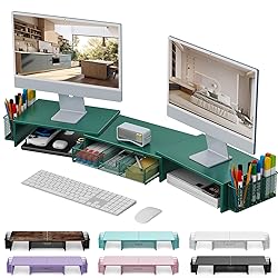 gianotter Dual Monitor Stand Riser, Desk Organizer