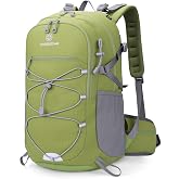 CROSSGEAR 35L Hiking Backpack,Lightweight Daypack with Rain Cover,Green | 600D Water-Resistant Nylon, 3D Breathable Back, Multi-Pocket, Survival Whistle for Men &amp; Women, Travel, Trekking &amp; Camping