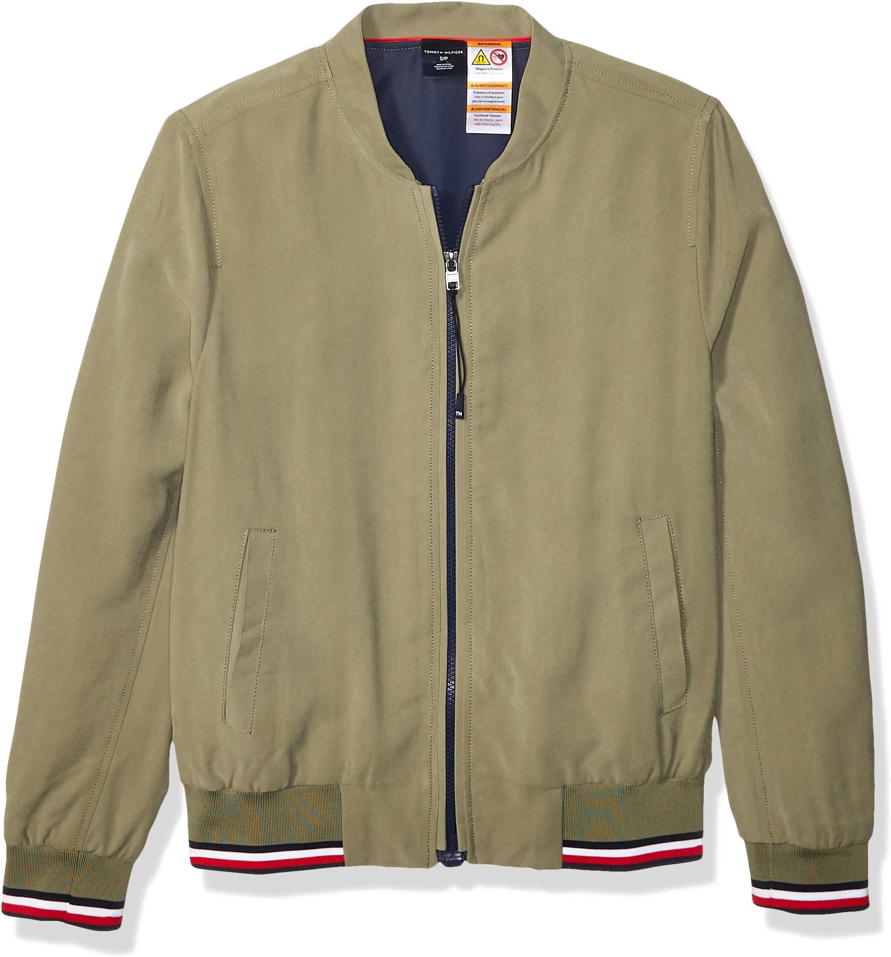 Women's Bomber Jacket with Magnetic Zipper