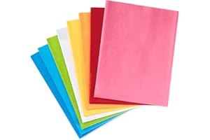Hallmark Tissue Paper, 120 Sheets (Classic Rainbow, 8 Colors) for Birthdays, Mother's Day, Graduation, Gift Wrap, Crafts, DIY Paper Flowers, Tassel Garland and More