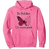 Halloween In October We Wear Pink Breast Cancer Awareness Pullover Hoodie