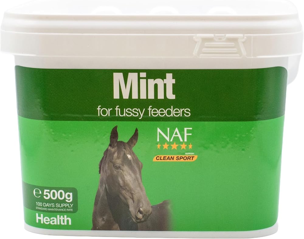 NAF Mint 500g Pure Dried Mint Leaves for Horses Digestive Support Palatability