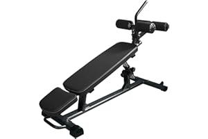 FF FINER FORM Finer Form Semi-Commercial Decline Sit Up and Flat Weight Bench. Adjustable Fitness Equipment and Exercise Bench for Abs, Crunches, and Strength Training. Great Workout Equipment for the Home Gym.