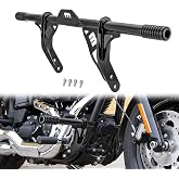 Wsays Front Engine Guard Crash Bar Flat-Out Highway Peg Fit for Harley | Fit for Dyna Fat Bob Street Bob Super Glide Low Rider with Mid Control 2006-2017 Models