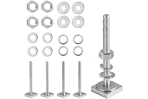 moroinriz T Slot Bolts for Thule, Yakima Roof Rack Cross Bars, Platform, Cargo Basket, Stainless Square T Track Bolt Adapter to Secure Bike/Ski/Kayak Rack, Solar Panel, Awning