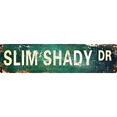 AWISZZZ Vintage Metal Tin Sign Retro Slim Shady Dr Signs Stylish Wall Art Plaques for Home Decor Bathroom Kitchen House and Gothic Wall Decor or as a Unique Poster 16x4 in