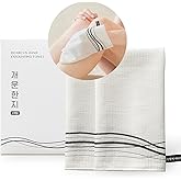 DEARCUS Korean Exfoliating Washcloth Towel 2Pcs, Hanji Bath Washcloths Mitt Scrub Body Washcloth Glove, Skin Irritation Free Korean Mulberry Bark, Reusable Soft and Gentle Scrubbing