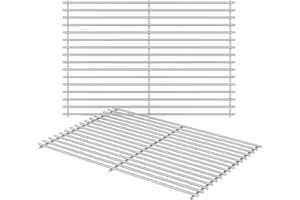 DPZM 17.5 inch Stainless Steel Grill Cooking Grates Replacement Parts for Weber Spirit 300 Series, Genesis Silver/Gold/Platinum B/C, Genesis 1000-3500, I - IV, 7638, 7639, 2Pack