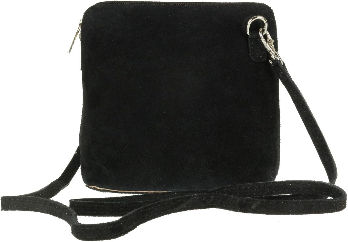 black suede cross body bag
