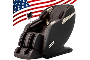 MassaMAX 2024 Full Body Massage Chair, Zero Gravity Recliner with Yoga Stretch, SL Track, Airbags, Heating, Touch Screen, and Foot Massage (MD906-Black Brown)
