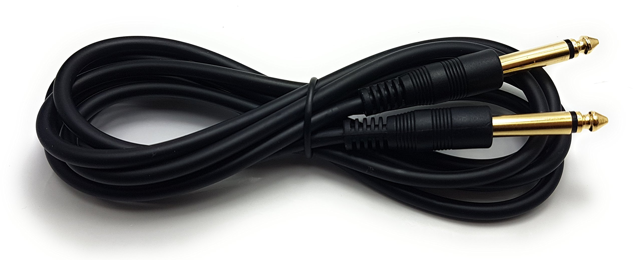 MainCore 2m long 6.35mm Mono to 6.35mm Mono Plug for Guitar, Speaker, AMP, Musical Instruments Cable Lead (Available in 1m, 2m, 3m, 6m, 10m) (2m)