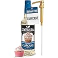 Syruvia Sugar-Free Cupcake Coffee Syrup - 25.4 fl oz Premium Coffee Flavoring Syrup - 0 Calorie- Kosher Coffee Syrups, Gluten Free, Perfect for Drinks, Soda, Shakes, Desserts and More With Pump