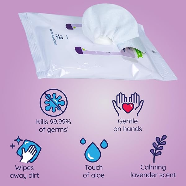WET ONES FOR PETS ANTIBACTERIAL CALMING WIPES WITH CHAMOMILE, LAVENDER SCENT – DOG CLEANING WIPES – SCENTED, DURABLE AND DISPOSABLE DOG WIPES FOR PAWS, 30 COUNT