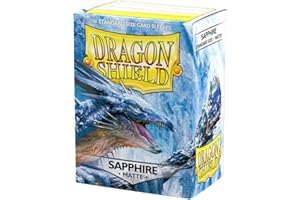 ARCANE TINMEN Dragon Shield | Standard Size Card Matte Sleeves | 100 CT - Smooth & Tough Premium TCG Sleeves - Compatible with Pokemon, Flesh & Blood, One Piece & Magic The Gathering | Sapphire Matte