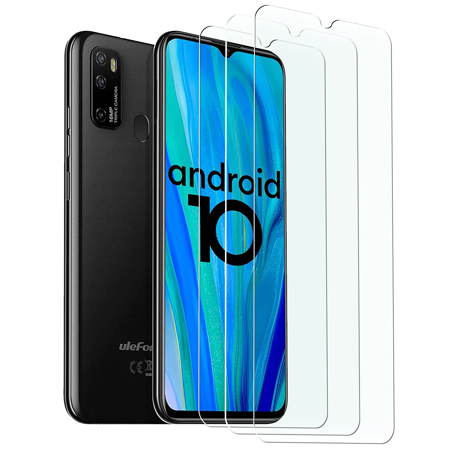 Kelolin [Pack of 3] Tempered Glass Screen Protector for Ulefone Note 9P 4G, 9H Hardness, Anti-Scratch, Anti-Bubble, HD Clear Screen Protector Compatible with Ulefone Note 9P 4G