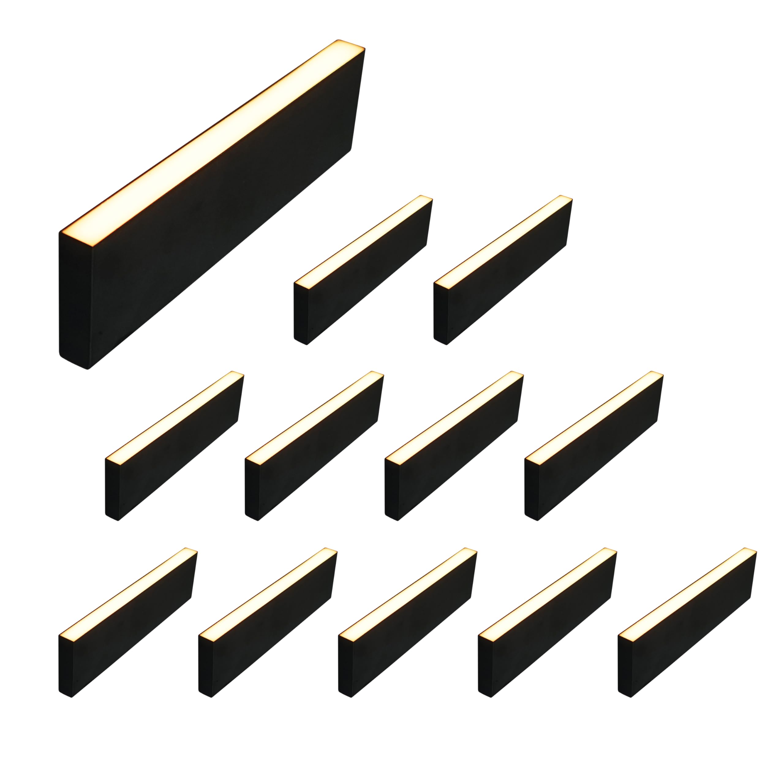 Photo 1 of LUMENGY Slim Paver Light 0.5x8 Inch (0.55x7.87), for Driveway, Pathway, Walkway and Paver Borders, 2700K Glare-Free Linear Lighting, IP67 Waterproof, 12V, Drive-Over Rated, 12-Pack