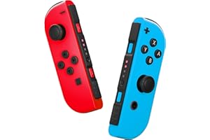 VOXAMINDALE Switch Controller replacement for Nintendo Switch Controller, Compatible With Switch/Lite/OLED, with/Dual Vibration/Motion/Wake-up/Screenshot (Blue&Red)