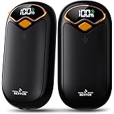 Hand Warmers Rechargeable - Electric Hand Warmer Rechargeable 2 Pack, LED Digital Display, 4 Heat Levels Reusable, USB, Magnetic Portable Handwarmers for Golf/Camping/Hunting, Gift for Women, Men