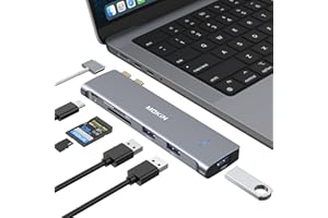 USB C Adapter for MacBook Pro/Air M1 M2 M3 2023 2022 2021 2020 2019,MOKiN USB C Hub MacBook Pro Accessories with 3 USB 3.0 Ports,USB C to SD/TF Card Reader and 100W Thunderbolt 3 PD Port