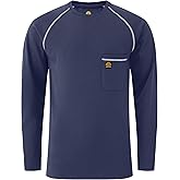 WORKWEYA FR Shirts Flame Resistant Shirt 6.5oz Men's NFPA 2112/CAT2 Long Sleeve Shirt