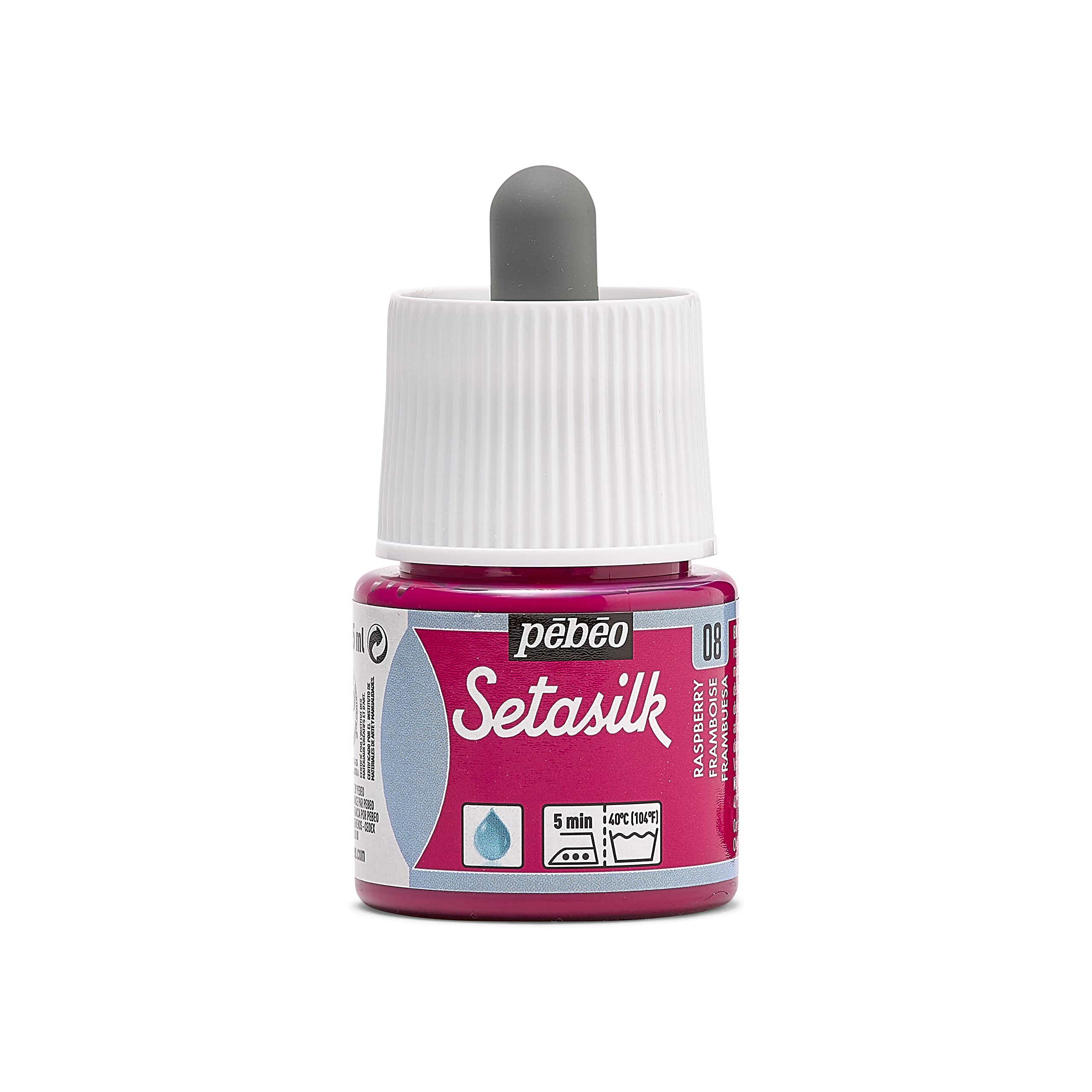 PEBEO 181-008 45 ml Setasilk Silk Painting Bottle, Raspberry