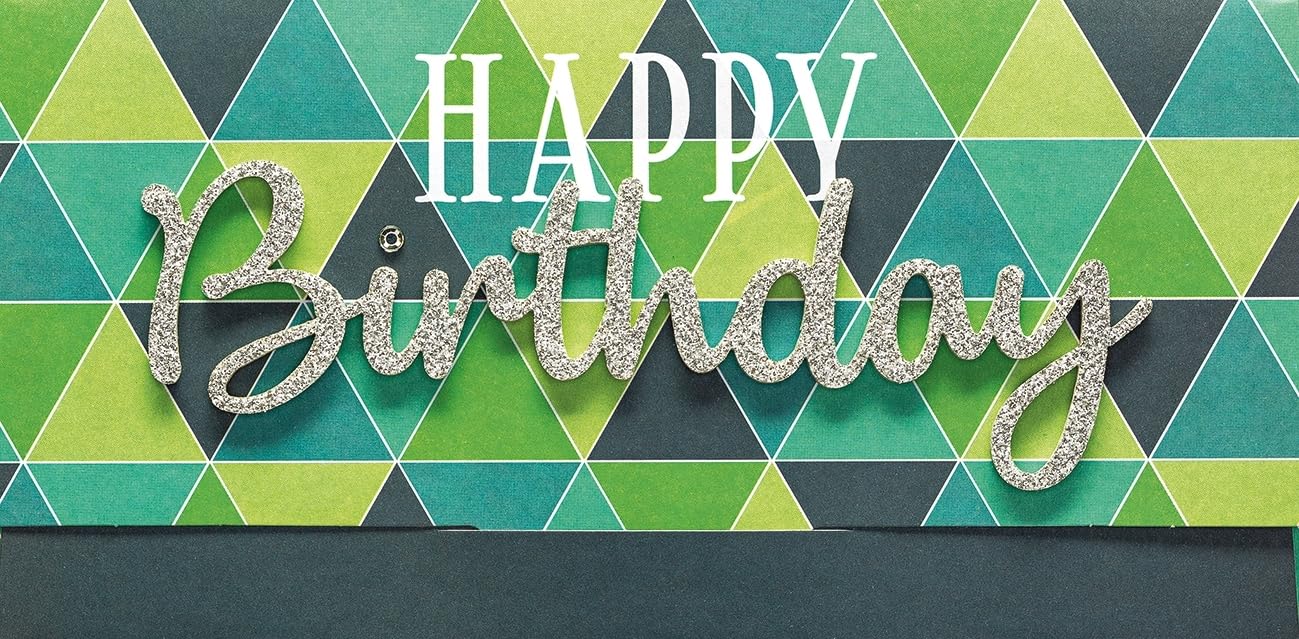 Birthday Card Lettering Surprise Happy Birthday 11 x 22 cm