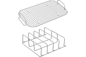 KEESHA OG951 Rib Rack and Smoke Rack for Ninja Woodfire OG800 OG850 OG900 Series, Replacement for XSKRSTRKXL XSKRACKXL - 304 Stainless Steels
