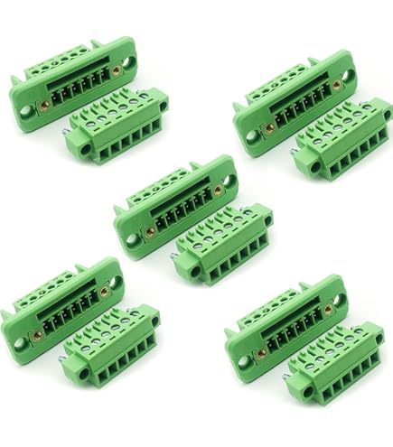 Tcenofoxy Phoenix Connector Terminal Block, 10Pcs 3.96mm Screw
