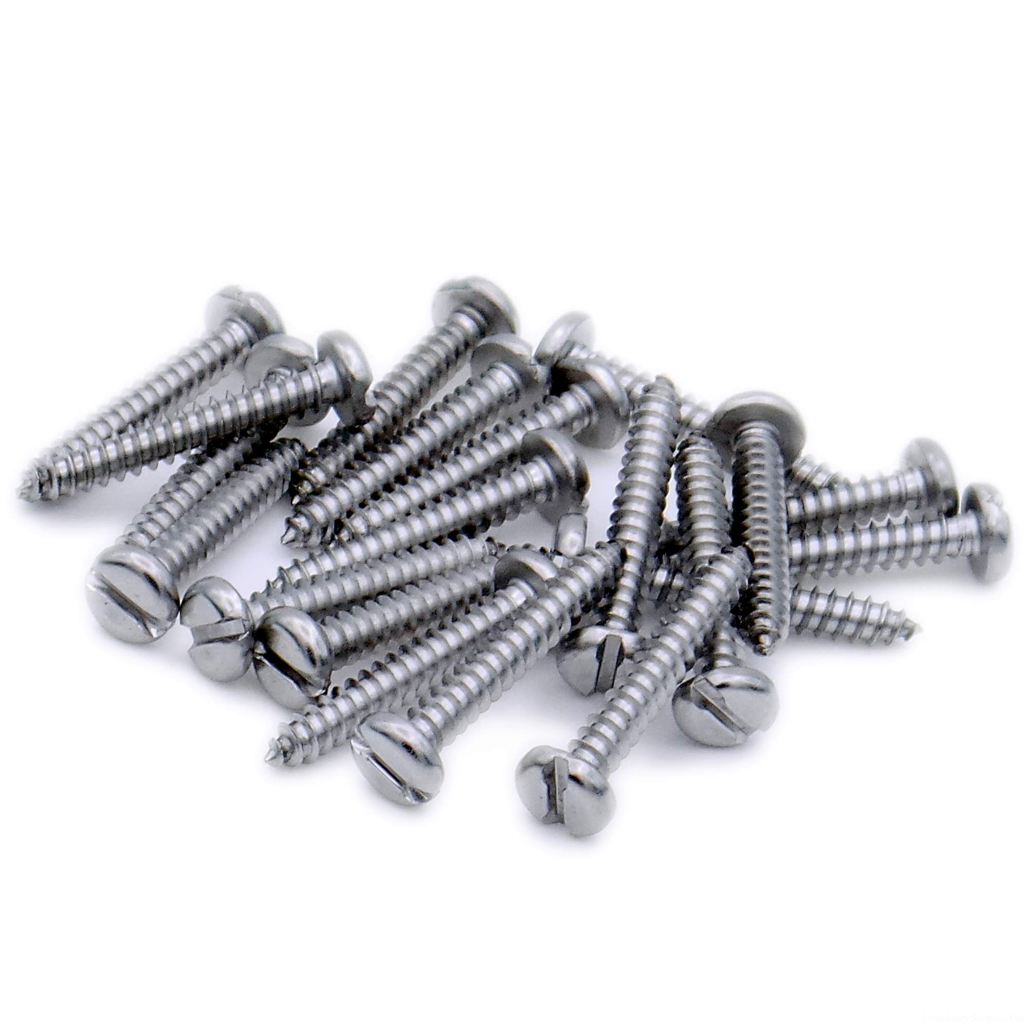 No.6 x 0.625 (3.5mm x 16mm) Slot Pan Self-Tapping Screw - Stainless Steel (A2) (Pack of 20)