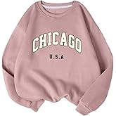 SHENHE Women's Graphic Crewneck Sweatshirts Pullover Long Sleeve Drop Shoulder Sweatshirt Tops