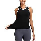 MathCat Workout Tank Tops for Women Racerback Basic Athletic Tanks Seamless Muscle Running Yoga Tops with Built in Bra