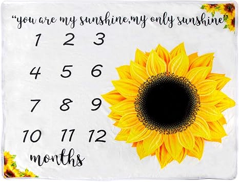 sunflower milestone blanket