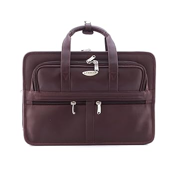 Lasalle Tripple Gusset Pure Leather Laptop Portfolio ( Size : 43cms x 15cms x 31cms )